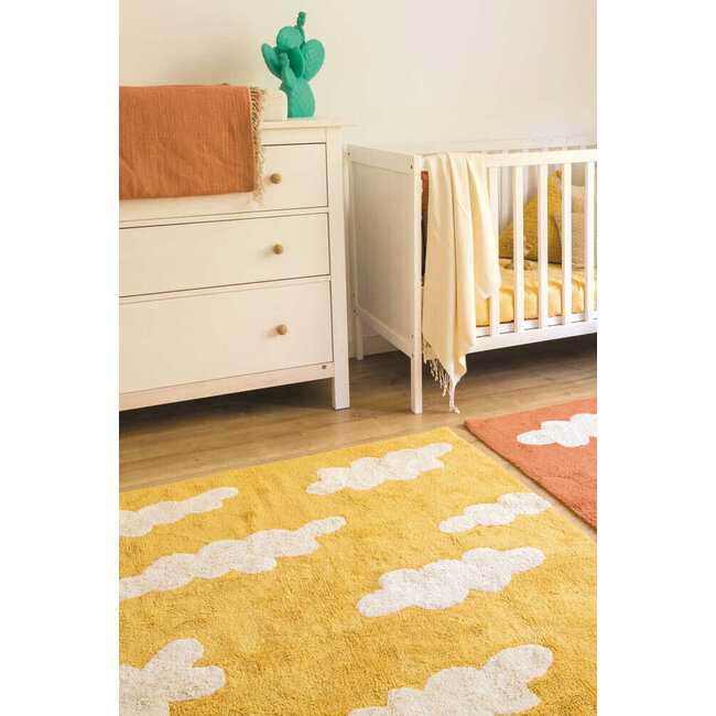 Lorena Canals Kinderkamer Vloerkleed Clouds Mustard Lorena Canals