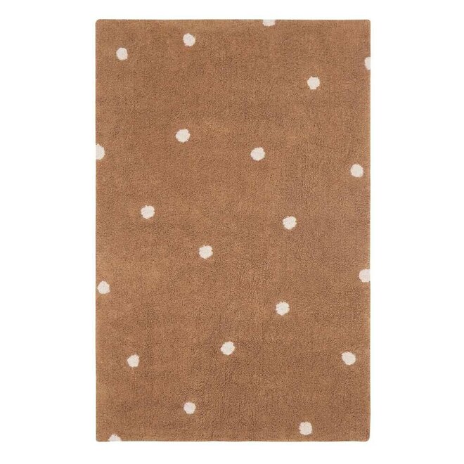 Wasbaar Kinderkamer Vloerkleed Mini Dot Chestnut