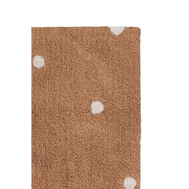 Lorena Canals Wasbaar Kinderkamer Vloerkleed Mini Dot Chestnut