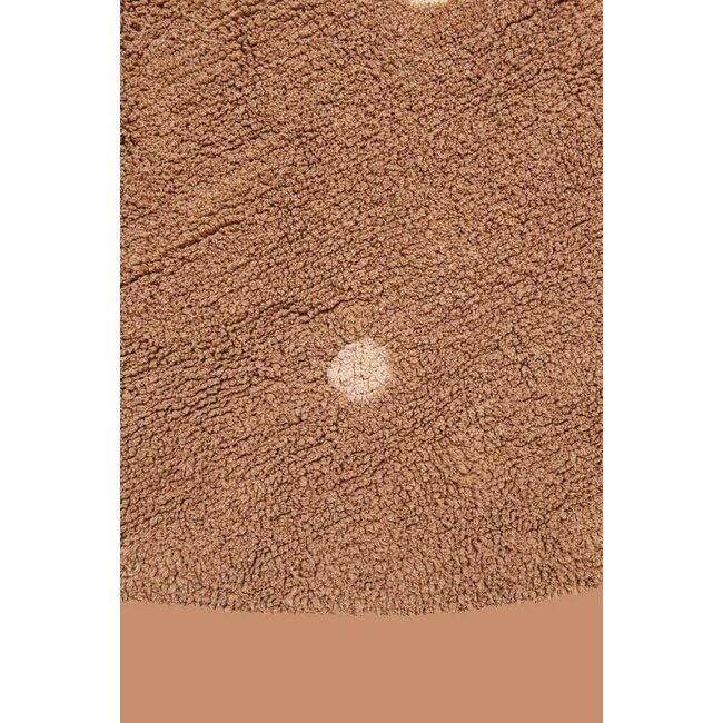 Lorena Canals Rond Kinderkamer Vloerkleed Dot Chestnut Lorena Canals
