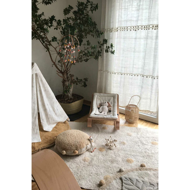 Lorena Canals Vloerkleed Kinderkamer Hippy Dots Natural Honey