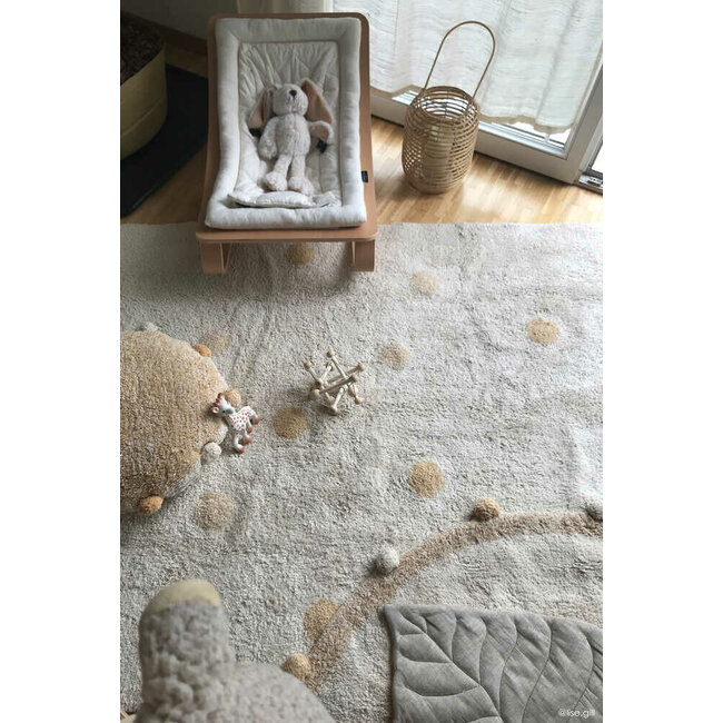 Lorena Canals Vloerkleed Kinderkamer Hippy Dots Natural Honey