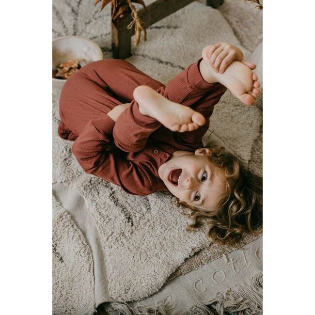 Lorena Canals Vloerkleed Kinderkamer Monstera Leaf Natural Lorena Canals