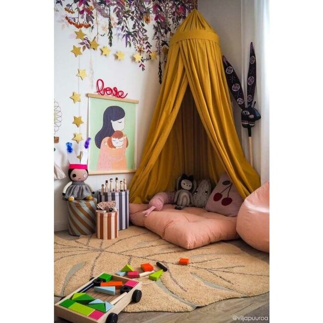 Lorena Canals Vloerkleed Kinderkamer Monstera Leaf Honey Lorena Canals