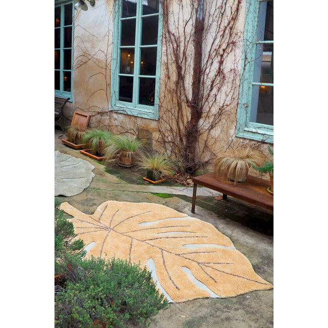 Lorena Canals Vloerkleed Kinderkamer Monstera Leaf Honey Lorena Canals