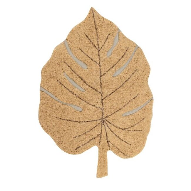 Lorena Canals Vloerkleed Kinderkamer Monstera Leaf Honey Lorena Canals