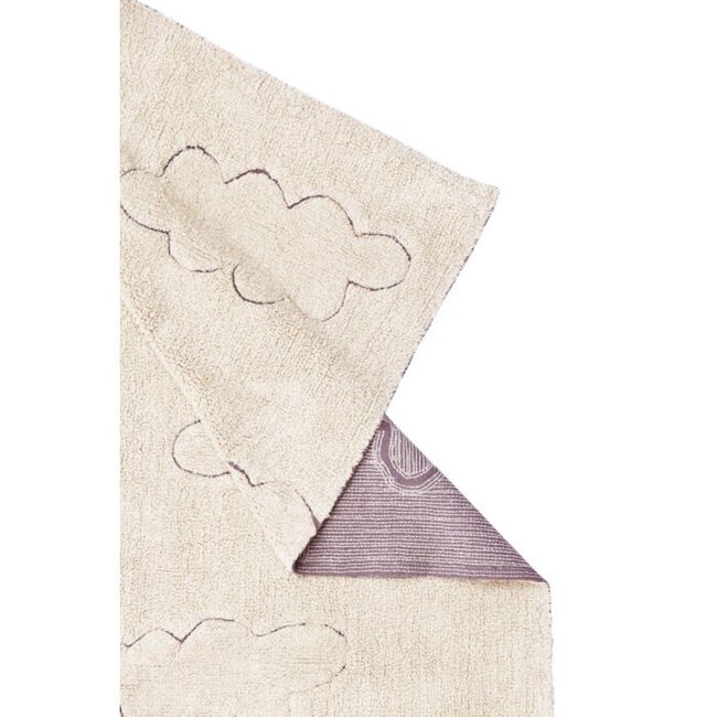 Lorena Canals Vloerkleed Kinderkamer Cloudy Naturel Rugcycled Collections 3 formaten