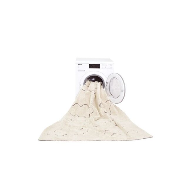 Lorena Canals Vloerkleed Kinderkamer Cloudy Naturel Rugcycled Collections 3 formaten