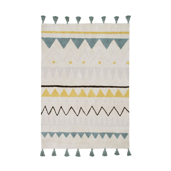 Lorena Canals Vloerkleed Kinderkamer Natural Vintage Blue 2 maten leverbaar