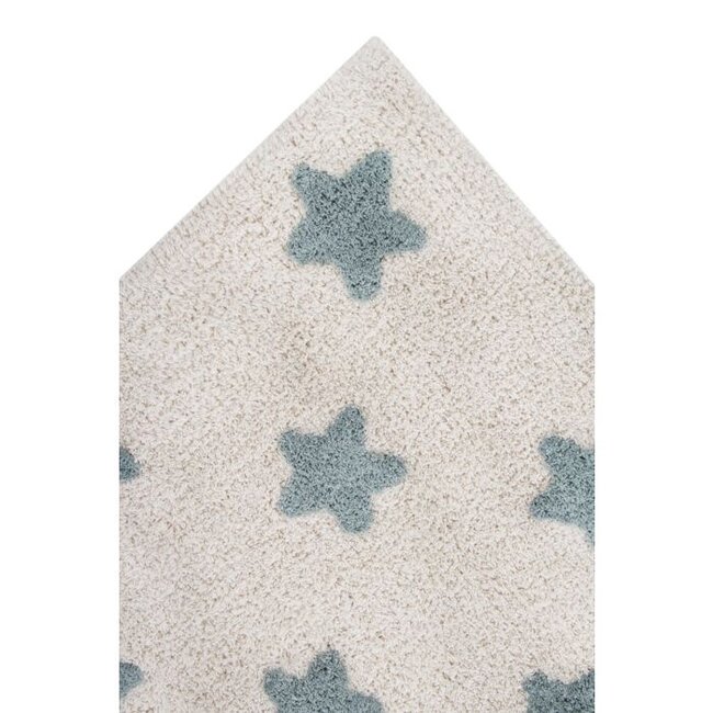 Lorena Canals Vloerkleed Kinderkamer Stars Natural Vintage Blue Lorena Canals