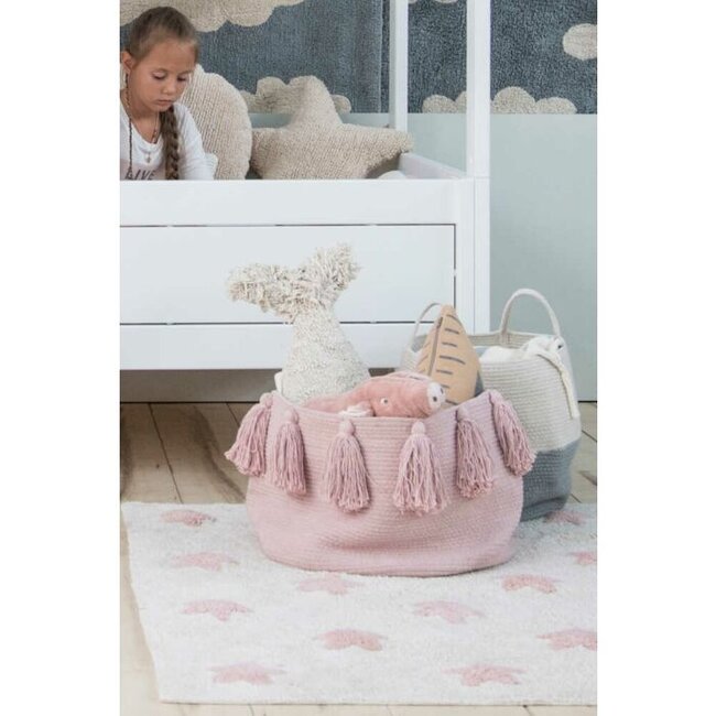 Lorena Canals Vloerkleed Kinderkamer Stars Natural Vintage Nude