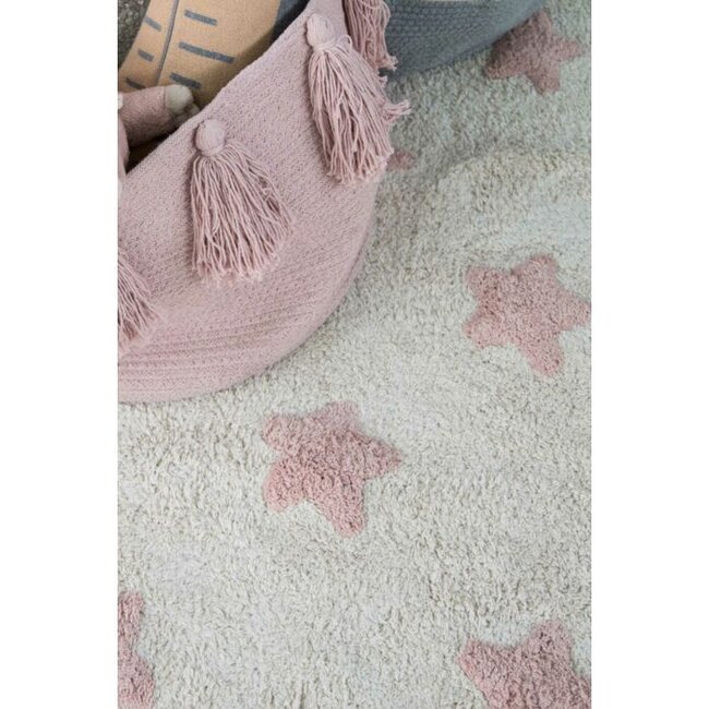 Lorena Canals Vloerkleed Kinderkamer Stars Natural Vintage Nude