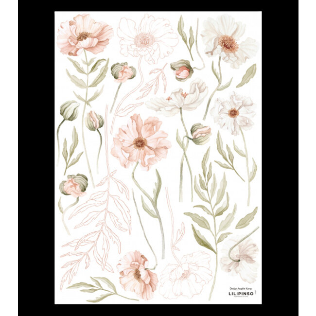 Lilipinso Kinderkamer Muurstickers Islandic Poppies Lilipinso