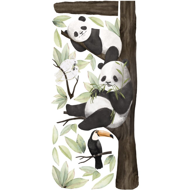 Kinderkamer Muurstickers Panda Dream