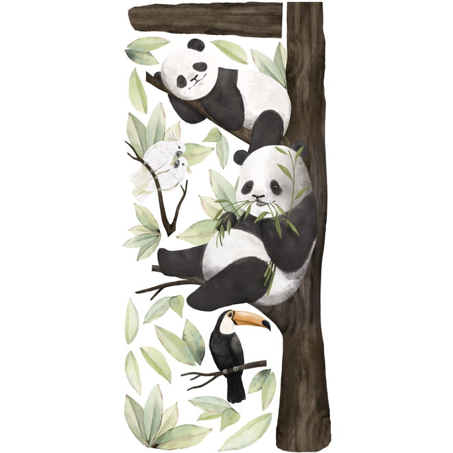 Kinderkamer Muurstickers Panda Dream