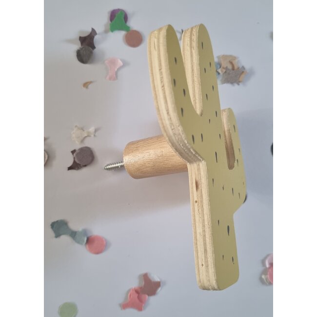 Wandhaakje Kinderkamer Happy Cactus Yellow