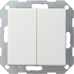 GIRA drukvlakschakelaar rechtstaand serieschakelaar Systeem 55 wit mat (286027)