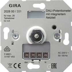 GIRA DALI potentiometer met geintegreerde netvoeding (202800)