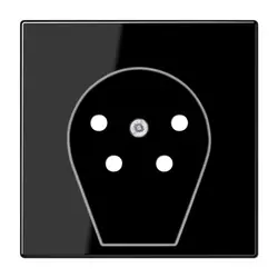 JUNG centraalplaat telefoon 4-polig LS990 zwart glans (LS 961 TF SW)