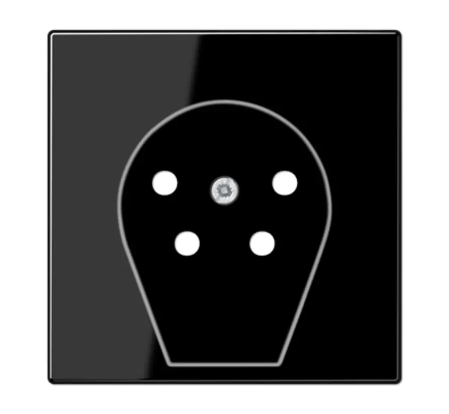 centraalplaat telefoon 4-polig LS990 zwart glans (LS 961 TF SW)