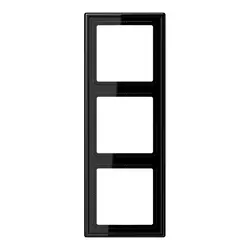 JUNG afdekraam 3-voudig LS990 zwart glans (LS 983 SW)
