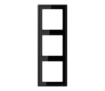 JUNG afdekraam 3-voudig LS990 zwart glans (LS 983 SW)