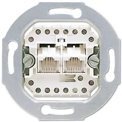 JUNG RJ45 datawandcontactdoos CAT3 2-voudig (UAE 8-8 UPO)