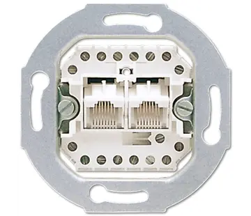 JUNG RJ45 datawandcontactdoos CAT3 2-voudig (UAE 8-8 UPO)