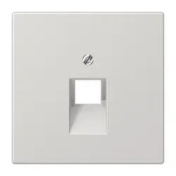 JUNG centraalplaat 1-voudig tbv RJ45 wandcontactdoos LS990 lichtgrijs (LS 969-1 UA LG)