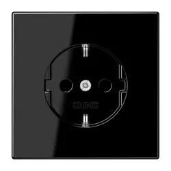 JUNG wandcontactdoos randaarde LS990 zwart glans (LS 1520 N SW)