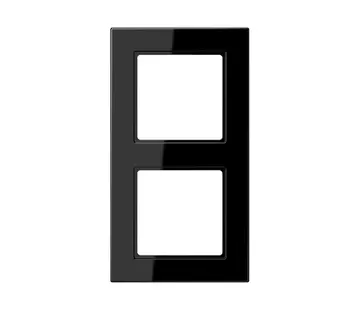 JUNG afdekraam 2-voudig A550 zwart glans (A 5582 BF SW)