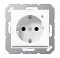 wandcontactdoos randaarde Safety+ met LED-oriëntatieverlichting en lichtsensor A-range alpine wit (A 1520-O WW LNW)