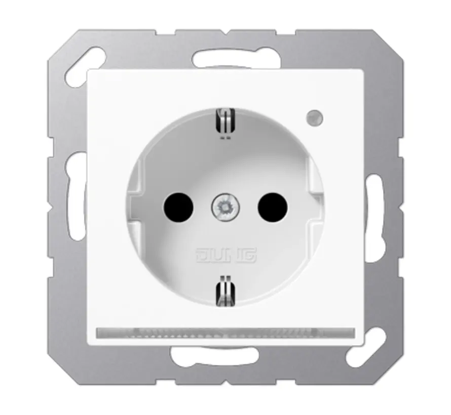 wandcontactdoos randaarde Safety+ met LED-oriëntatieverlichting en lichtsensor A-range alpine wit (A 1520-O WW LNW)