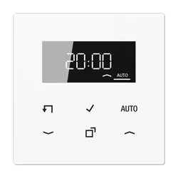 JUNG timer standaard met display LS990 alpine wit glas (LS 1750 D WW)