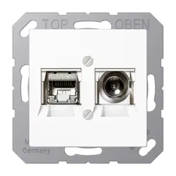 JUNG smart tv aansluitdoos A-range alpine wit (MMD A 4521 WW)