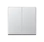 dimmerknop 2-voudig serietastdimmer A-range aluminium (A 1702 AL)