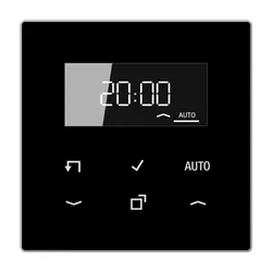 JUNG timer standaard met display LS990 zwart glas (LS 1750 D SW)