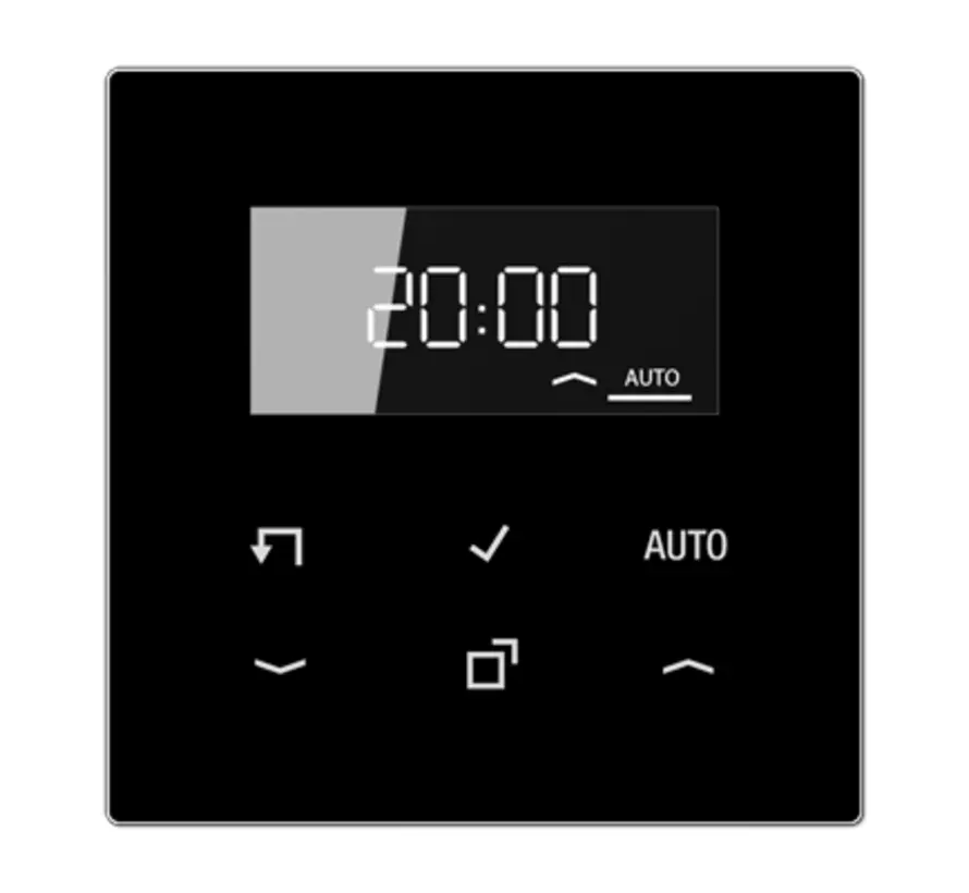 timer standaard met display LS990 zwart glas (LS 1750 D SW)