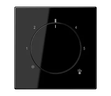 JUNG knop voor ruimtethermostaat LS990 zwart glans (LS 1749 BF SW)
