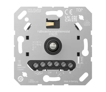 JUNG ruimtethermostaat voor elektrische vloerverwarming (FTR 231)