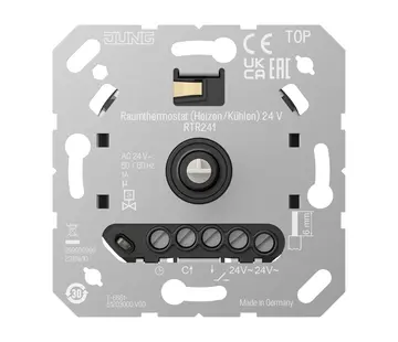 JUNG ruimtethermostaat voor het verwarmen of koelen 24V (RTR 241)