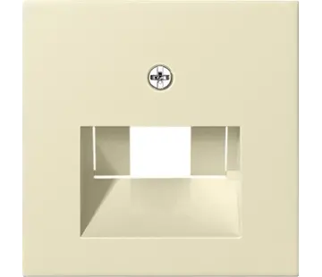 Gira centraalplaat RJ45 wandcontactdoos 1- en 2-voudig Systeem 55 creme glans (027001)