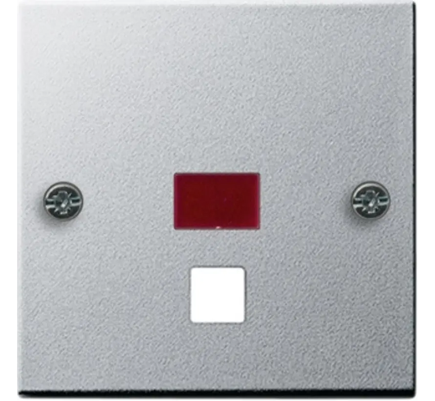 centraalplaat trekschakelaar controlevenster Systeem 55 aluminium mat (063826)