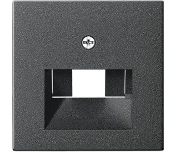 Gira centraalplaat RJ45 wandcontactdoos 1- en 2-voudig Systeem 55 antraciet mat (027028)