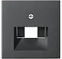 centraalplaat RJ45 wandcontactdoos 1- en 2-voudig Systeem 55 antraciet mat (027028)