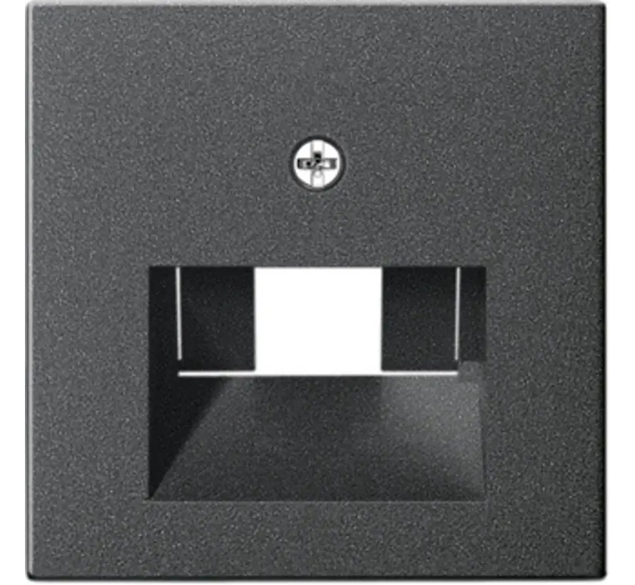 centraalplaat RJ45 wandcontactdoos 1- en 2-voudig Systeem 55 antraciet mat (027028)