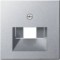 Gira centraalplaat RJ45 wandcontactdoos 1- en 2-voudig Systeem 55 aluminium mat (027026)