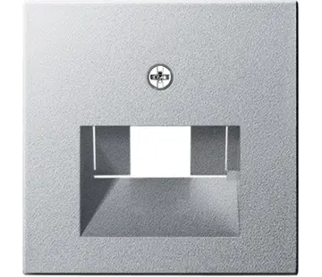 Gira centraalplaat RJ45 wandcontactdoos 1&2-voudig Systeem 55 aluminium mat (027026)