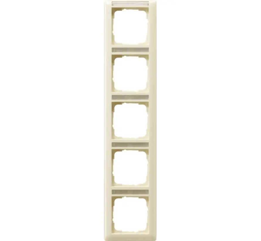 afdekraam 5-voudig verticaal met tekstkader Standaard 55 creme glans (111501)
