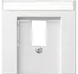centraalplaat USB met tekstkader Systeem 55 wit mat (087627)